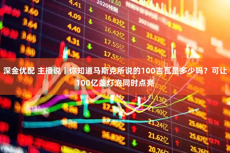深金优配 主播说丨你知道马斯克所说的100吉瓦是多少吗？可让100亿盏灯泡同时点亮