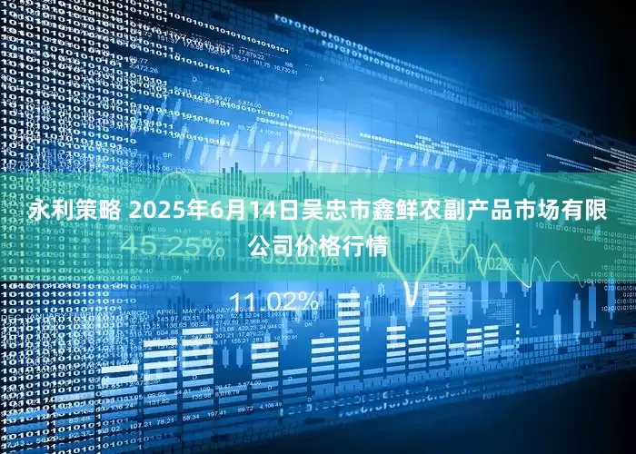 永利策略 2025年6月14日吴忠市鑫鲜农副产品市场有限公司价格行情
